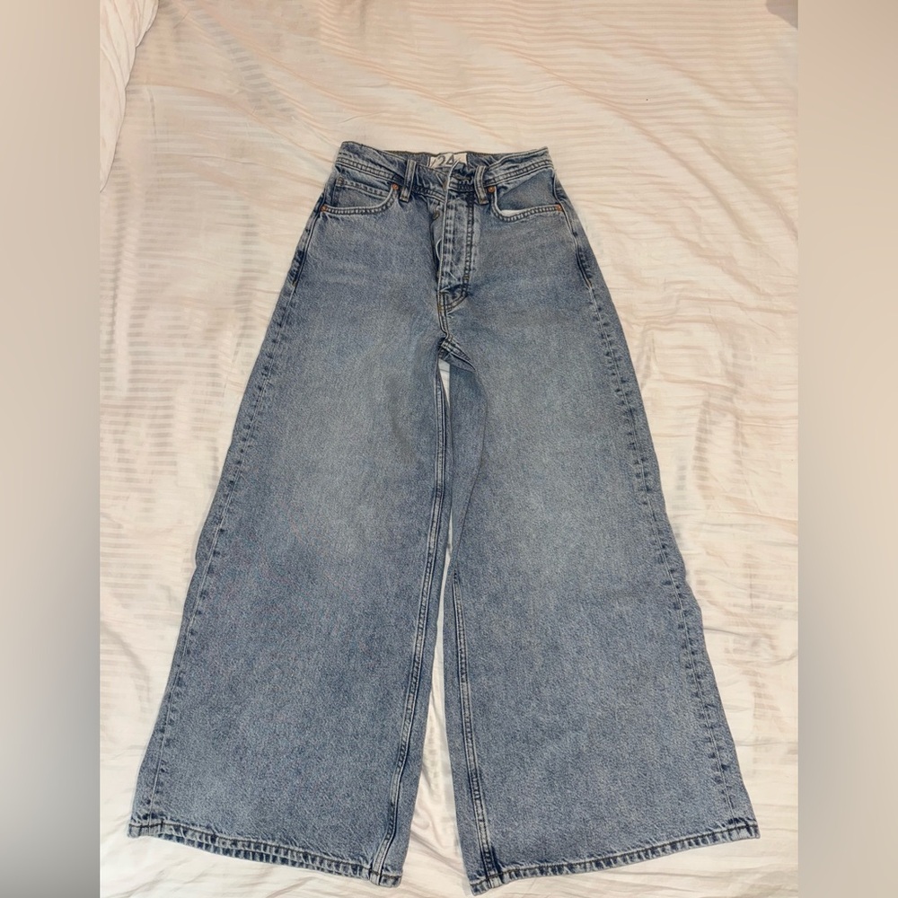 Free people extra wide leg jeans